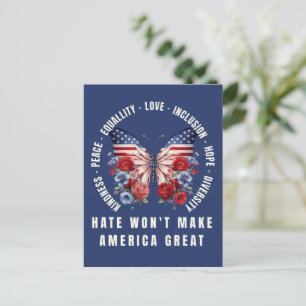 Hate Won’t Make America Great Postcard