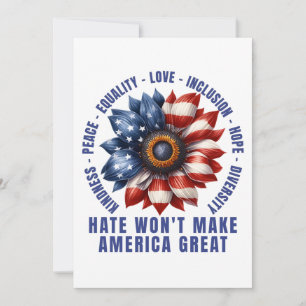 Hate Won't Make America Great Invitation