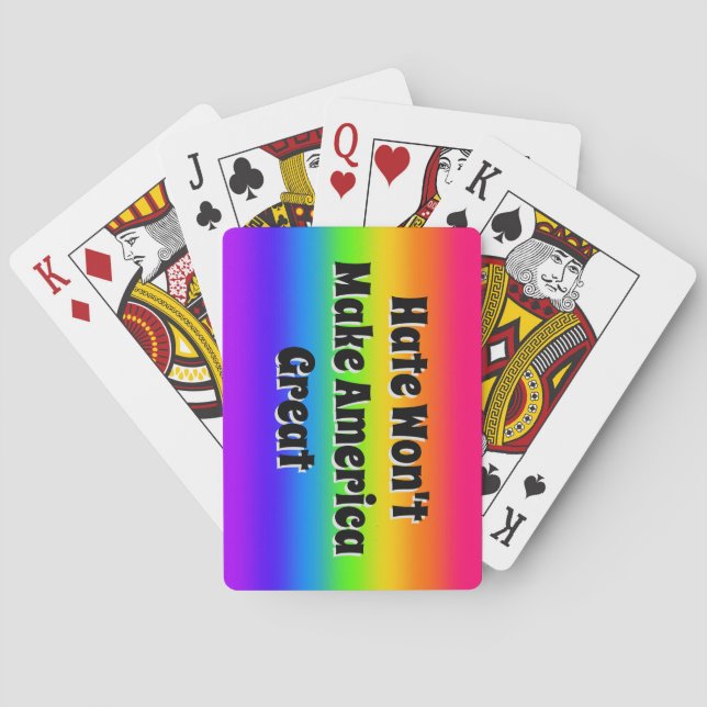 Hate Won't Make America Great Playing Cards (Back)