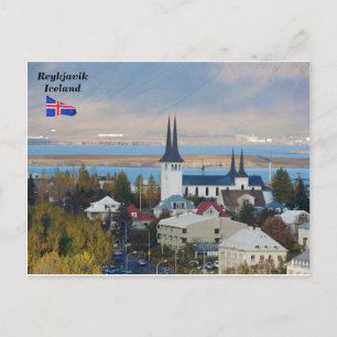 Háteigskirkja, Reykjavik, Iceland. Postcard