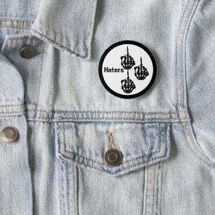 HATERS 2 INCH ROUND BUTTON