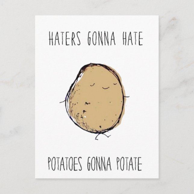Haters Gonna Hate Postcard (Front)