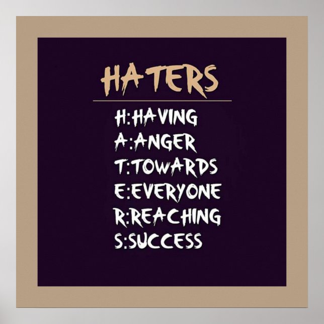 Haters poster (Front)