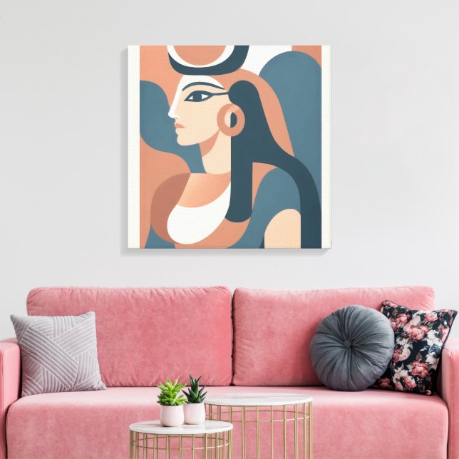 Hatha Goddess égyptienne Moderne Toile Mur Art (Insitu(Salon))