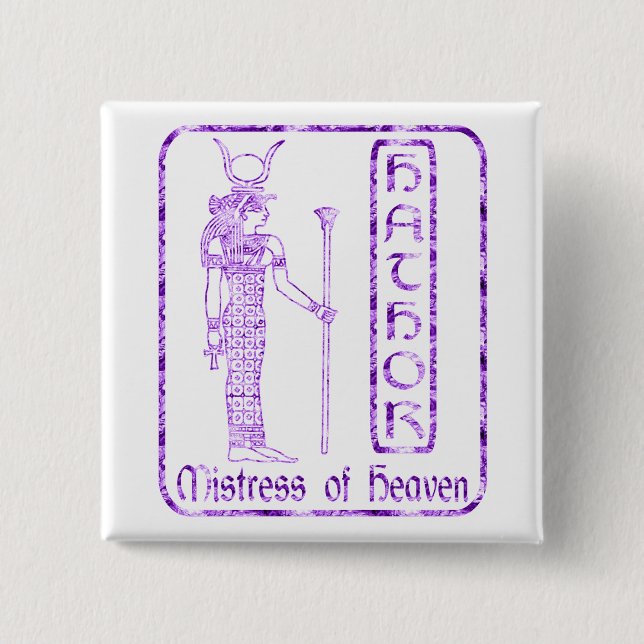 Hathor 2 Inch Square Button (Front)