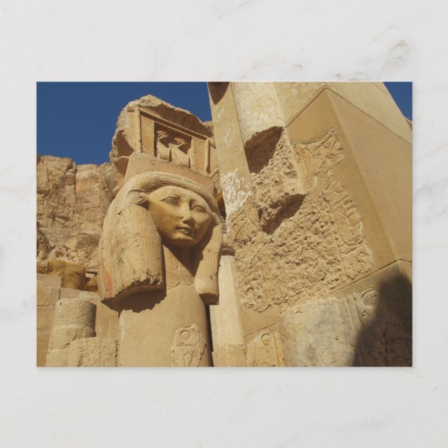 Hathor column - Queen Hatshepsut's Temple, egypt Postcard (Front)