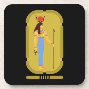 Hathor Egyptian Ancient Goddess Beverage Coaster