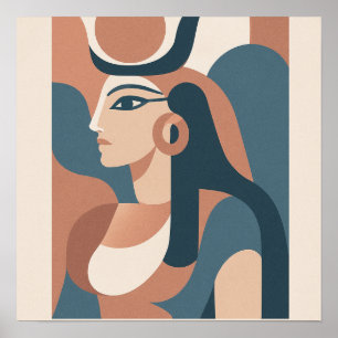 Hathor Egyptian Goddess Modern Abstract Poster