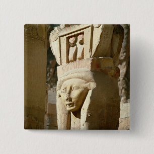 Hathor-headed column, from the Chapel of 2 Inch Square Button