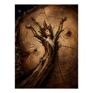 “Hathoria” – A Woman in Nature Portrait Poster