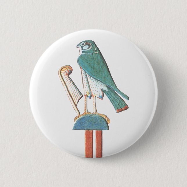 Hathor's headdress 2 inch round button (Front)