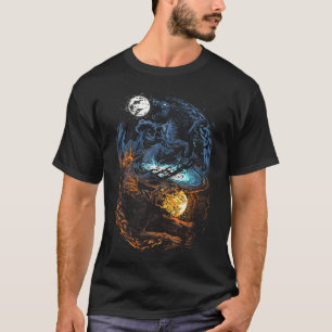 Hati And Skoll - Vikings Norse Mythology - Fenrir T-Shirt