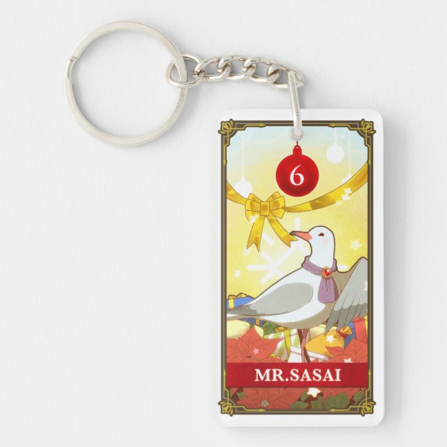 Hatoful Advent calendar 6: Mr.Sasai Keychain (Front)