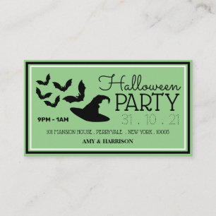 Hats & Bats, Halloween Party Invitation