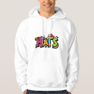 "Hats & Beats: Urban Hip-Hop T-Shirt Design" Hoodie