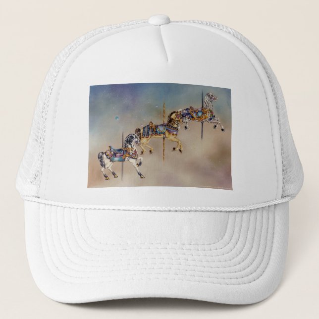 Hats, Caps - Three Carousel Horses (Front)