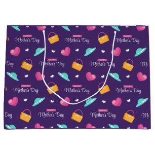 Hats, Handbags, and Hearts Mother's Day Large Gift Bag