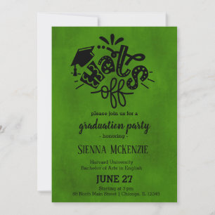 Hats off - Green Invitation