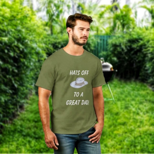 Hats Off-Grey Hat  T-Shirt (Check out this Fab t-shirt for Dad to wear on his special day, and beyond!)