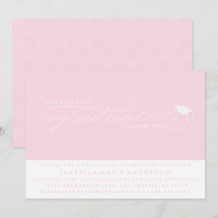 HATS OFF TO THE GRADUATE   GRADUATION INVITATION