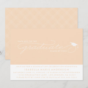 HATS OFF TO THE GRADUATE GRADUATION INVITATION