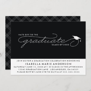 HATS OFF TO THE GRADUATE GRADUATION INVITATION