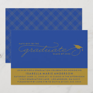 HATS OFF TO THE GRADUATE   GRADUATION INVITATION