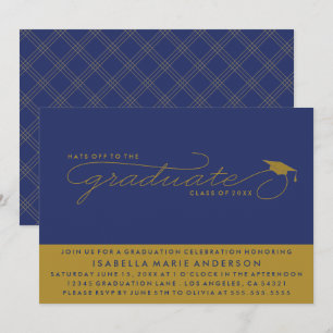 HATS OFF TO THE GRADUATE   GRADUATION INVITATION