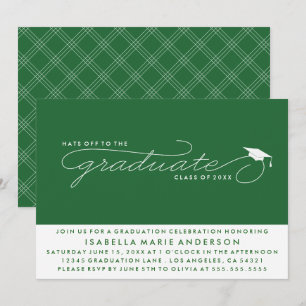 HATS OFF TO THE GRADUATE   GRADUATION INVITATION