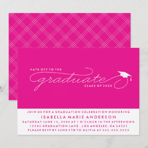 HATS OFF TO THE GRADUATE GRADUATION INVITATION