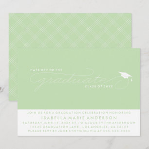 HATS OFF TO THE GRADUATE GRADUATION INVITATION