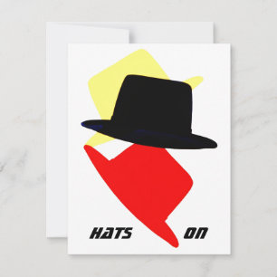 HATS ON OFF PARTY Invite Invitations EZ2 Customize