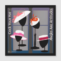 Hats With Attitudes Invitation Magnet