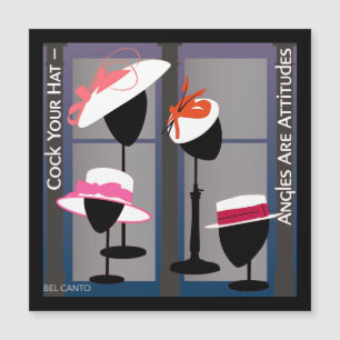 Hats With Attitudes Invitation Magnet