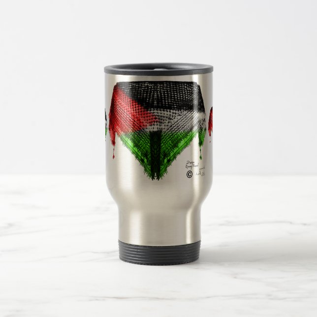 Hatta Design Palestinian Flag Travel Mug (Center)