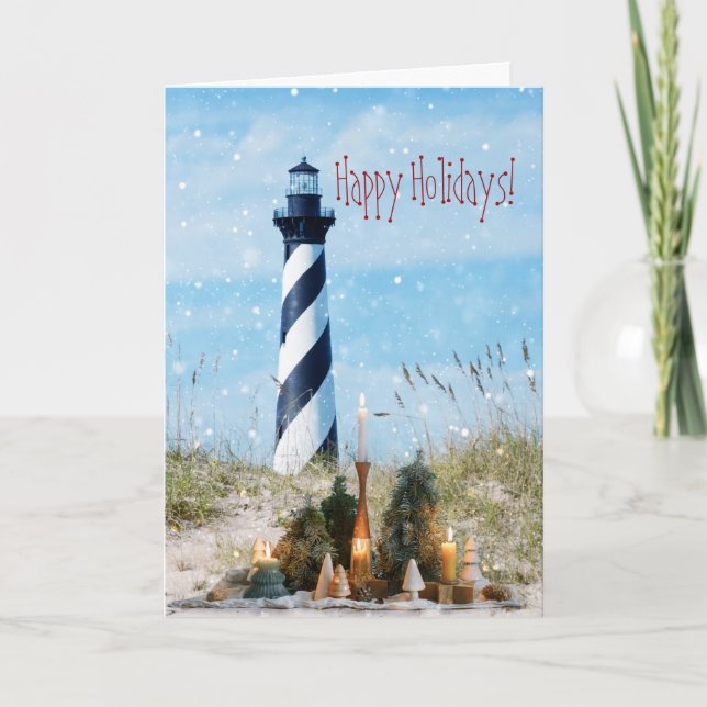 Hatteras Lighthouse Beach Noël - Carte de vacances (Devant)