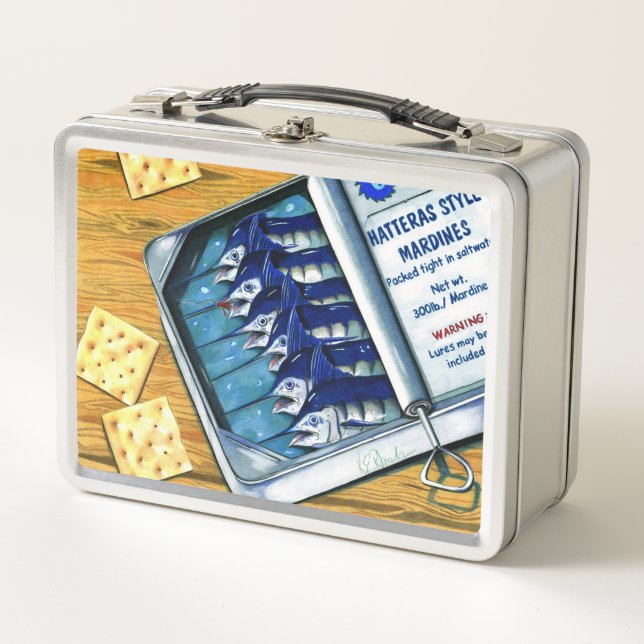 Hatteras Style Mardines Metal Lunch Box (Front)