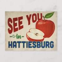 Hattiesburg Mississippi Apple - Vintage Travel