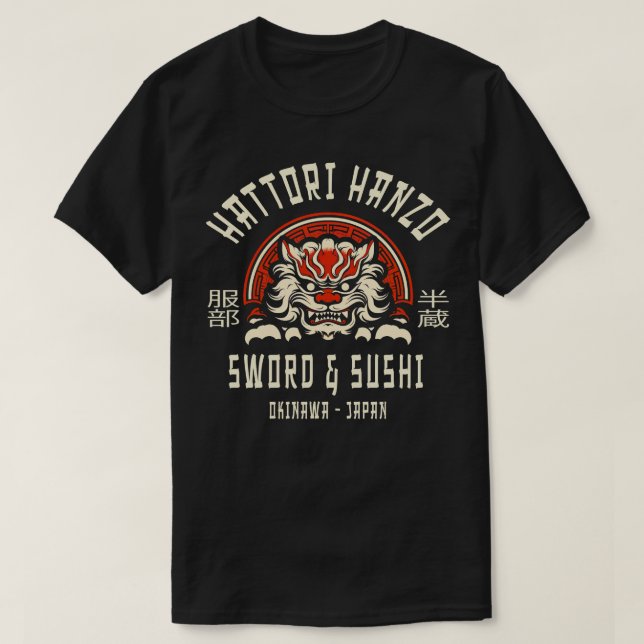 Hattori Hanzo Sword And Sushi 1 T-Shirt (Design Front)