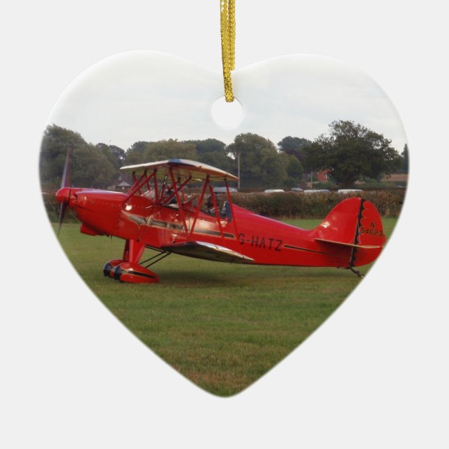 Hatz Biplane Ceramic Ornament (Front)
