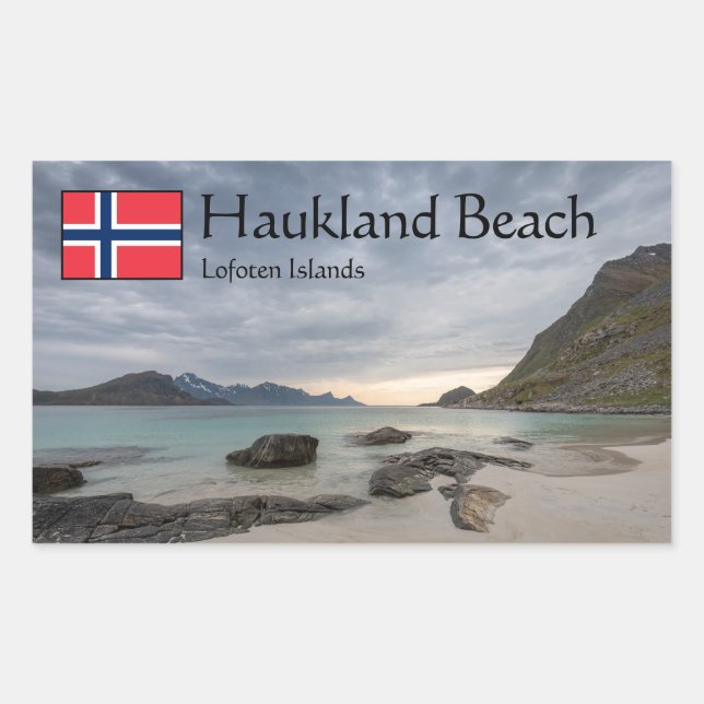 Haukland Beach Sticker (Front)
