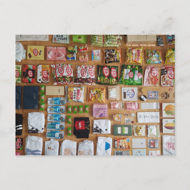Haul de chocolat, bonbons, souvenirs Japon Carte p (Devant)