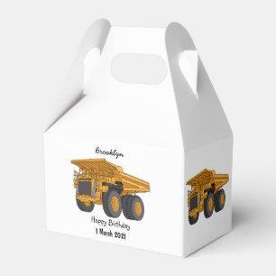 Haul truck cartoon illustration favor box