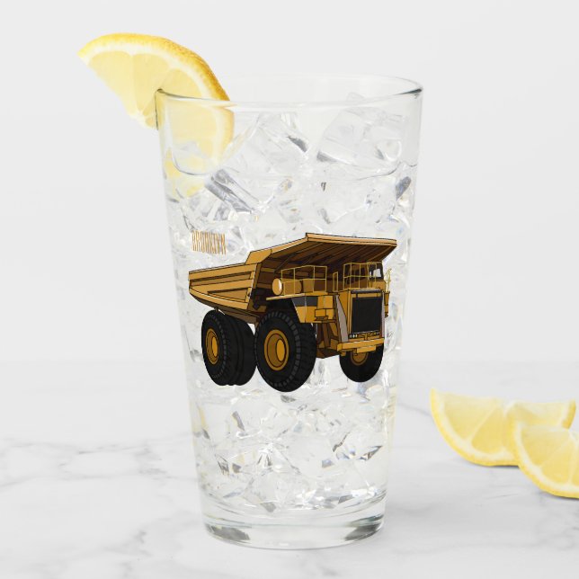 Haul truck cartoon illustration glass (Front Ice)