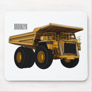 Haul truck cartoon illustration mouse pad