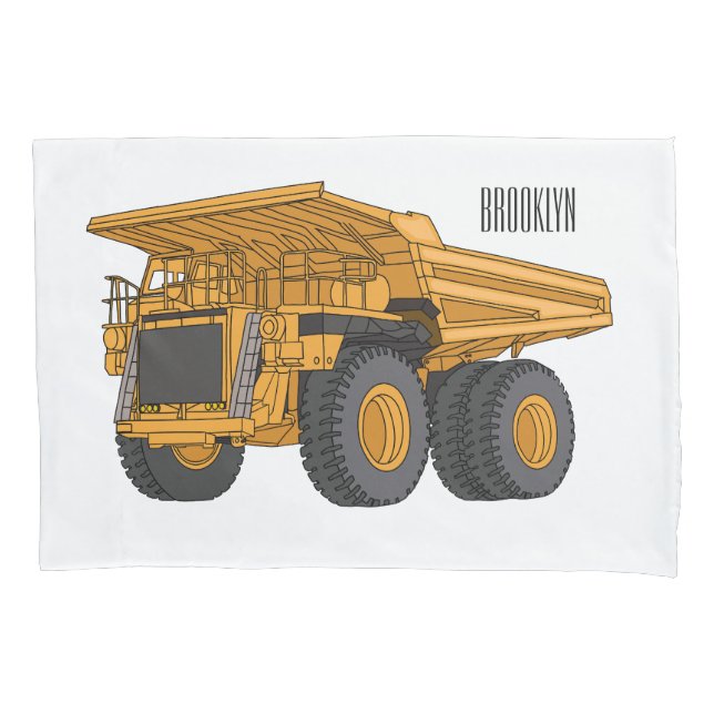 Haul truck cartoon illustration  pillowcase (Front)