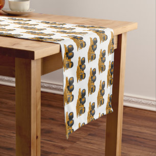 Haul truck cartoon illustration short table runner