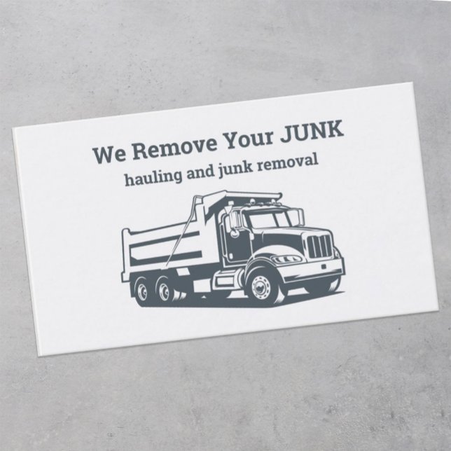 Hauling And Junk Removal  Business Card (Junk Removal Visiting Cards)