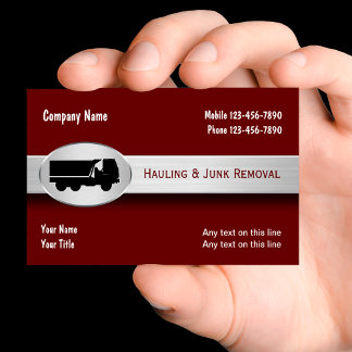 Hauling Cartes de visite de suppression de junk