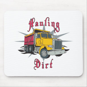 Hauling Dirt Dump Truck Mouse Pad